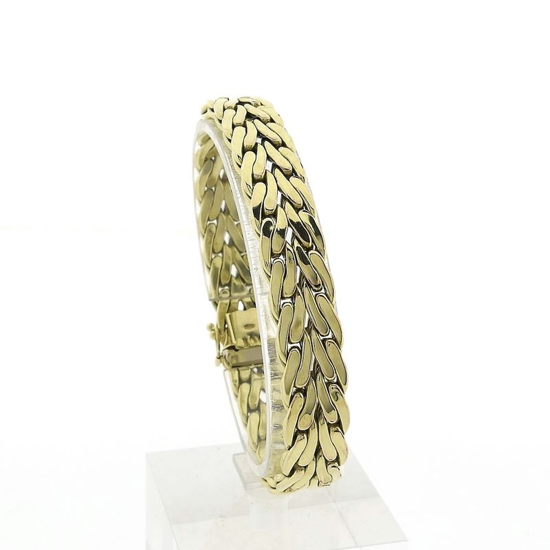 Image 1 of Gold braided bracelet | 19 cm