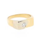 Image 5 of Two-tone gold men's ring with diamond; 0.18 ct.