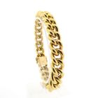 Afbeelding 1 van Massief gouden gourmetschakel armband | 22 cm