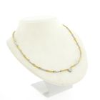 Image 3 of Two-tone gold necklace with diamond; 0.16 ct.