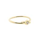 Image 4 of Gold solitaire ring with zirconia
