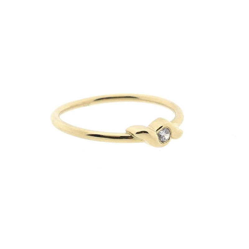 Image 4 of Gold solitaire ring with zirconia