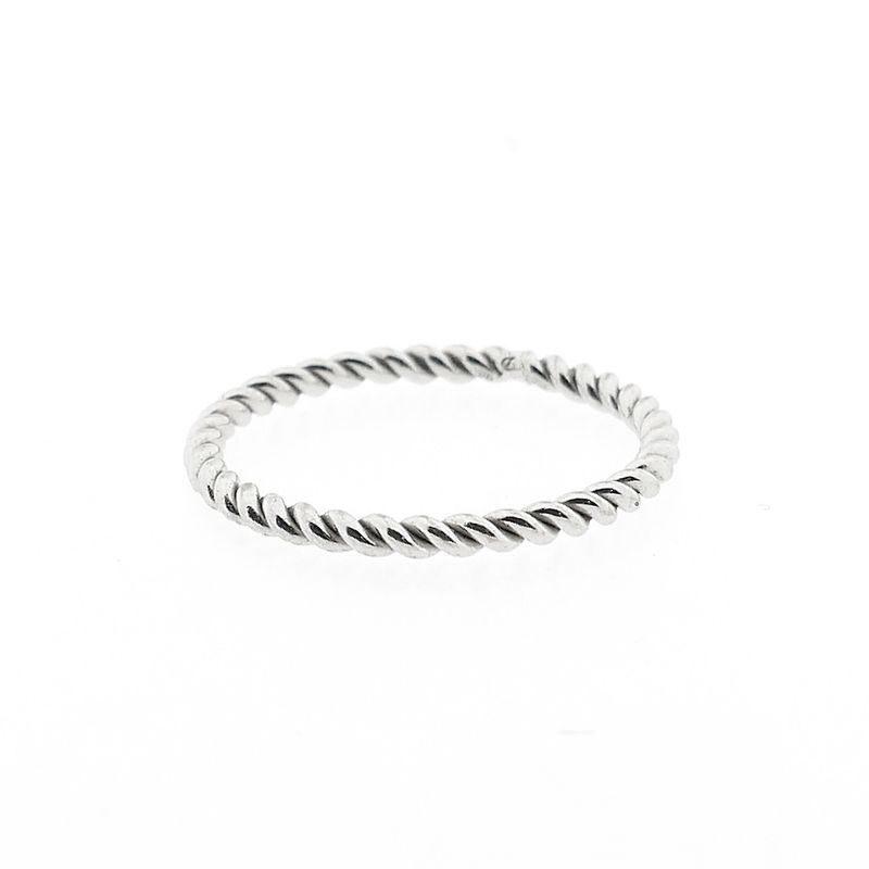 Image 3 of White gold twisted sliding ring