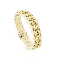 Gold wide fantasy link bracelet