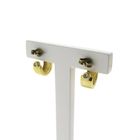 Image 4 of 9 carat semi-circular earrings with zirconia