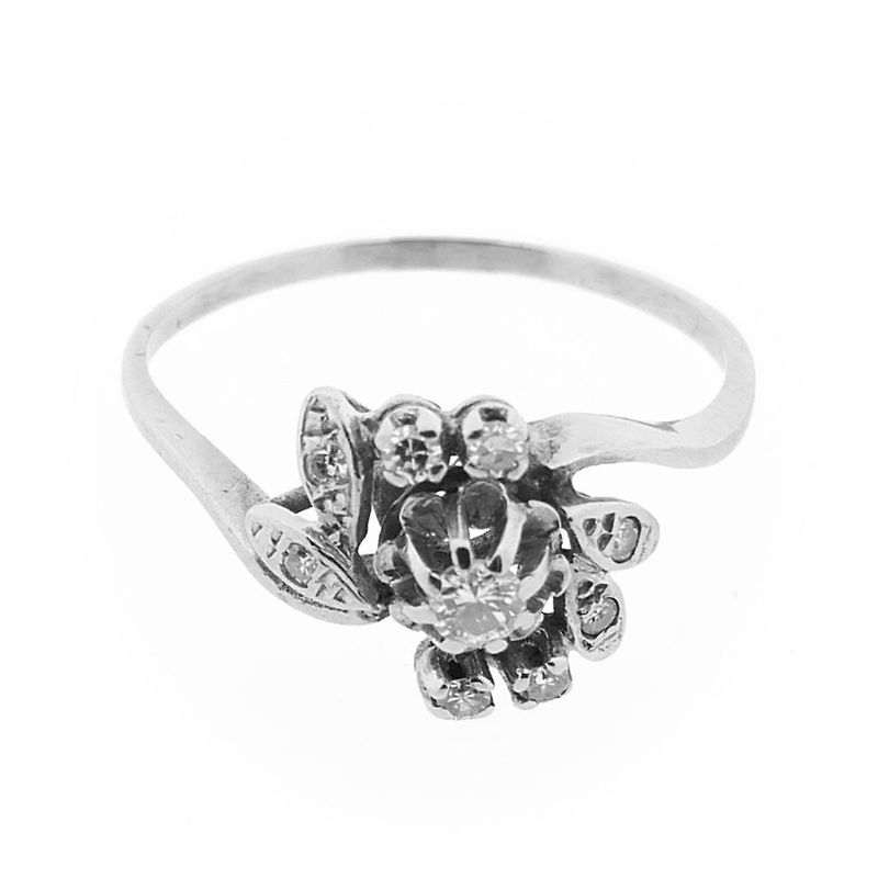 Image 8 of White gold ring with diamond 0.15 ct.