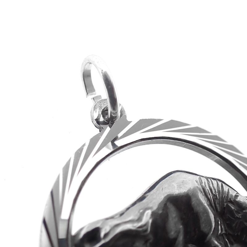 Image 4 of Silver zodiac sign pendant; Taurus