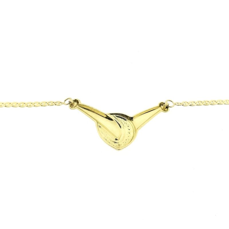 Image 4 of Two-tone necklace with a fixed pendant and a 0.005 ct. diamond | 46 cm