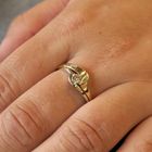 Image 10 of Two-tone gold solitaire ring with diamond | 0.15 ct.