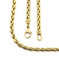 Gold foxtail link necklace