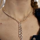 Image 12 of Gold necklace with diamonds; 8.13 ct.