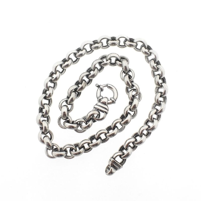 Image 6 of Silver robust jasseron necklace | 50 cm