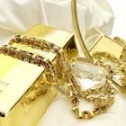 Image 10 of Long gold men's necklace with zirconia; Magnum chain