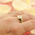 Image 8 of Gold ring with diamonds; 0.05 ct.