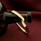 Image 2 of Two-tone gold bangle; Size M