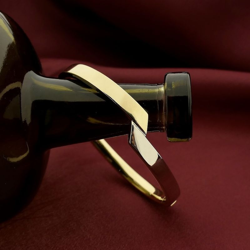 Image 2 of Two-tone gold bangle; Size M