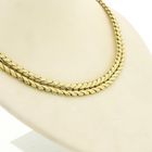 Image 3 of Gold flat foxtail link necklace | 40.5 cm