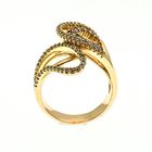 Image 5 of Rose gold ring with white and pink zirconia stones