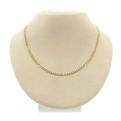 Image 1 of Two-tone gold link chain