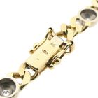 Image 3 of Two-tone gold flat gourmet link bracelet with diamonds; 0.42 ct.