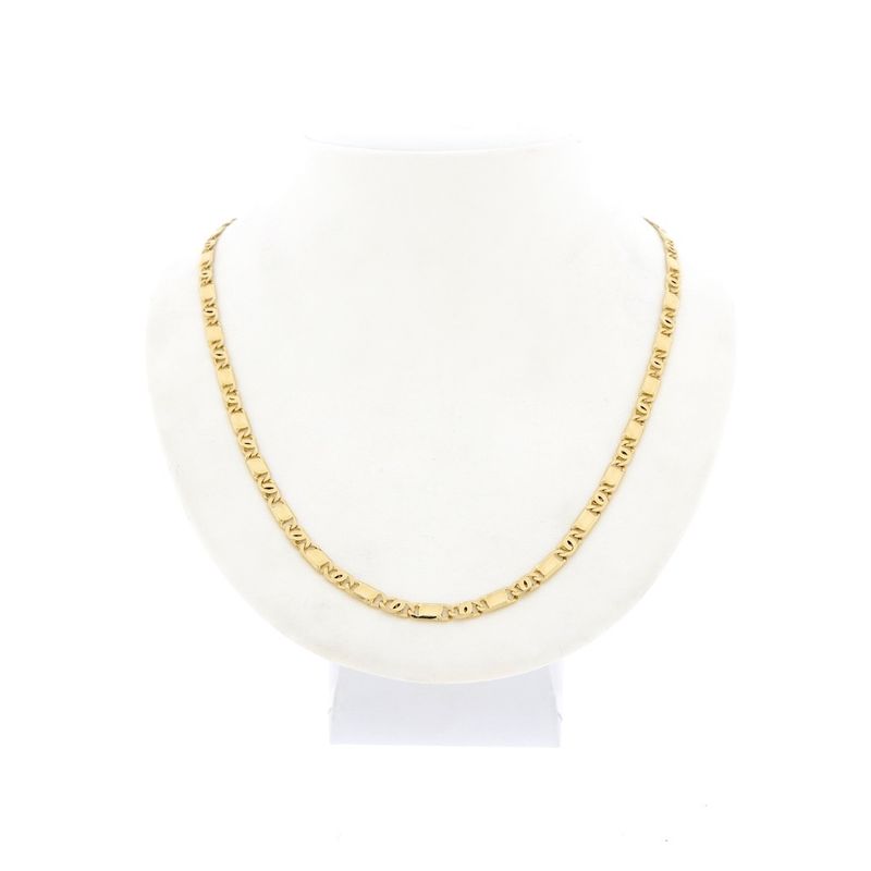 Image 9 of Gold closed figaro link chain | 61.5 cm