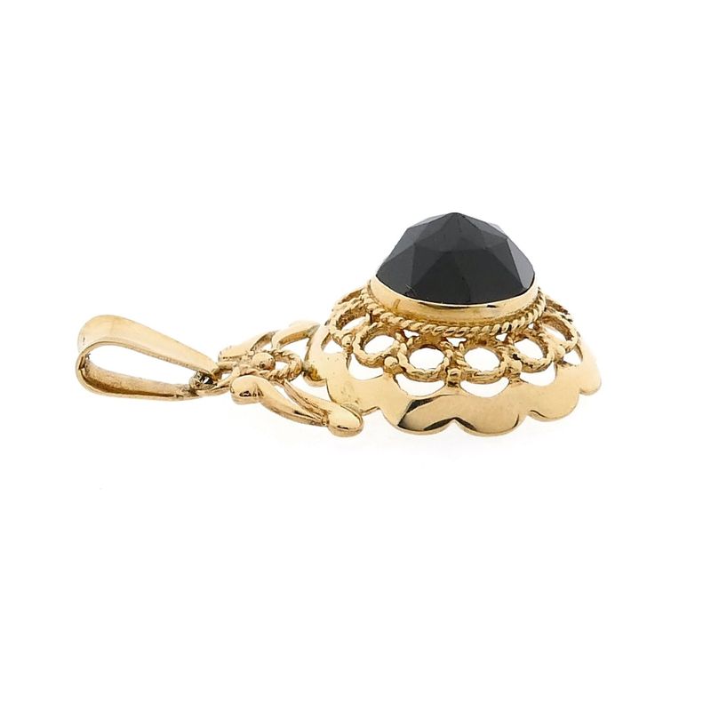 Image 8 of Vintage Gold Pendant with Garnet