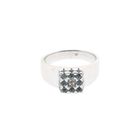 Image 3 of White gold ring with aquamarine and diamond; 0.04 ct.; 14 karat; size 17.5