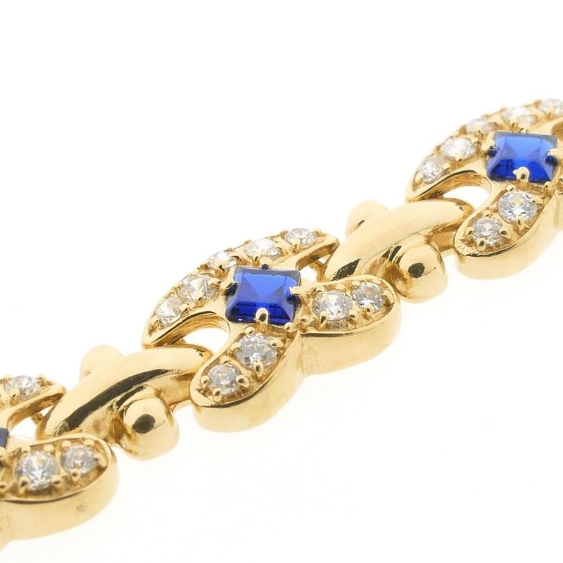 Image 4 of Gold fantasy link bracelet with zirconia