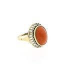 Image 4 of Antique gold ring with red coral