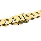 Image 4 of 18K gold flat gourmet link bracelet | 22 cm