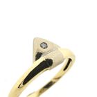 Image 3 of Two-tone gold solitaire ring with 0.015 ct diamond.