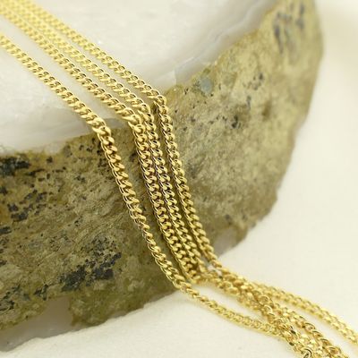 Image 2 of Gold gourmet link chain | 45.5 cm