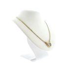 Image 7 of Gold necklace with a fixed pendant and diamonds | approx. 0.04 ct. | 45 cm