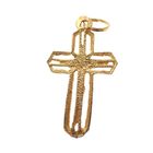Image 3 of 18-karat gold pendant with an openwork cross and corpus | Vintage