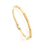 Gold bar link bracelet