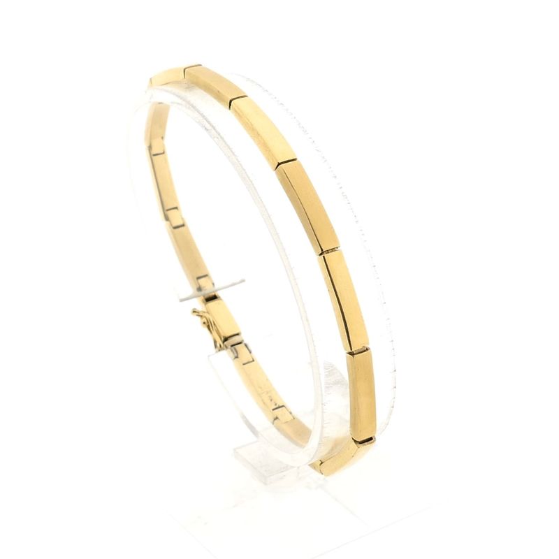 Image 1 of Gold bar link bracelet