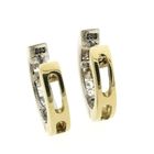 Image 8 of Two-tone gold hoop earrings with zirconia; Ø 15.1 mm