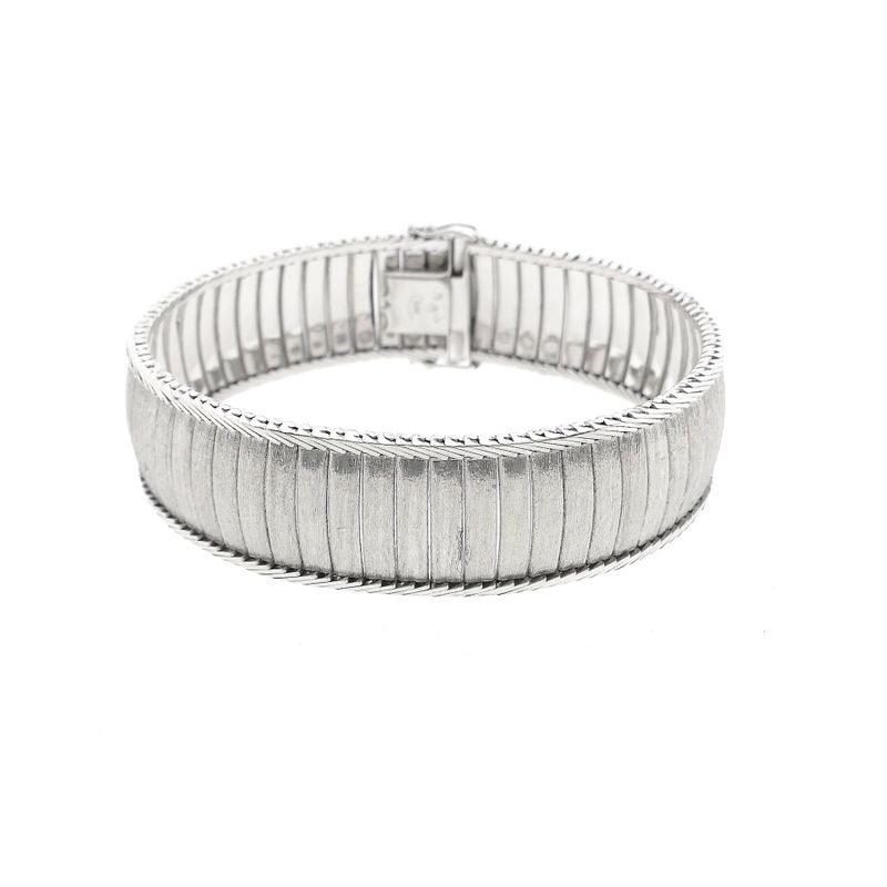 Image 3 of Vintage White Gold Link Bracelet | 19 cm