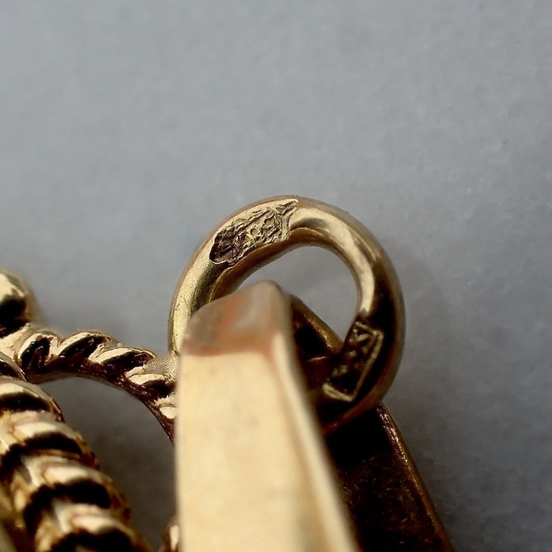 Image 6 of Gold pendant with moss agate | Vintage