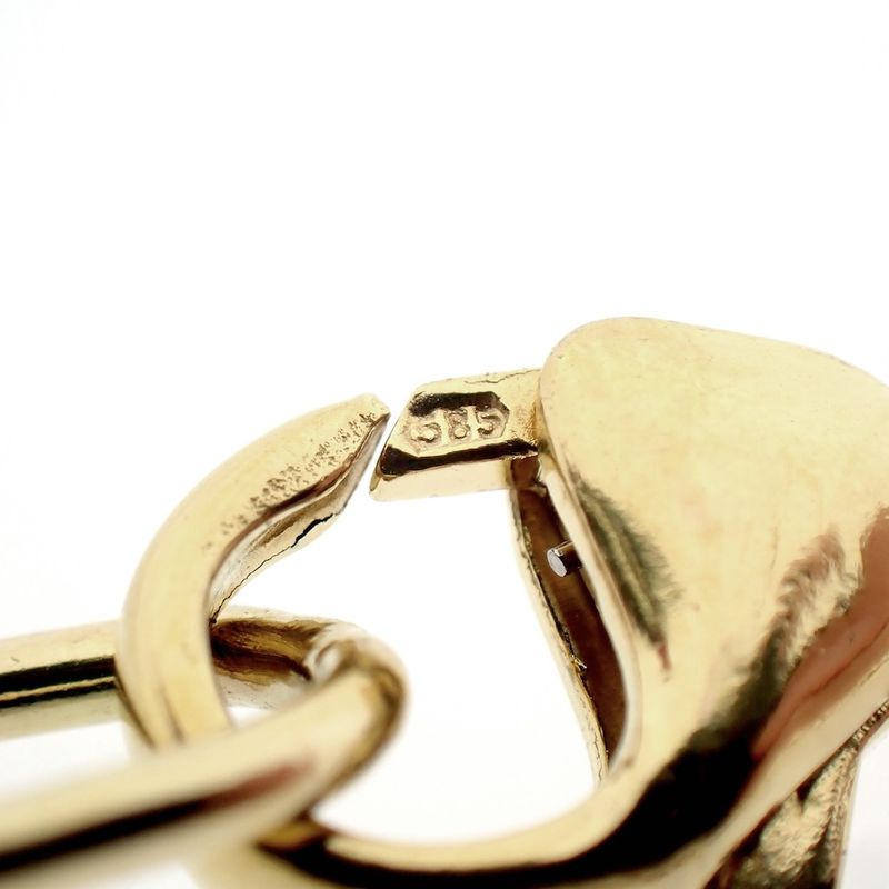 Image 5 of Gold link chain with Amethyst, Aquamarine and Citrine.