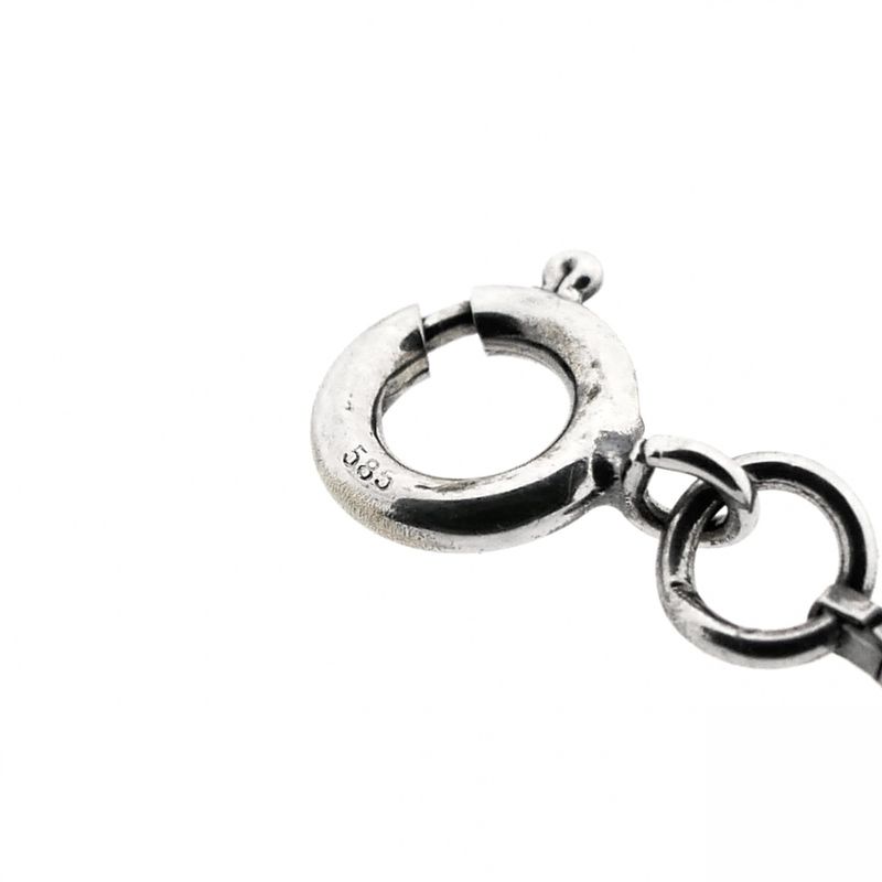 Image 7 of White gold Venetian link chain | 39.5 cm