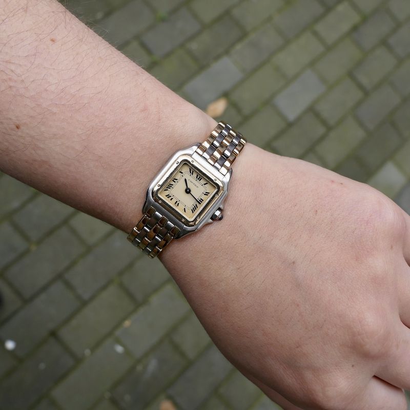 Image 15 of Cartier Panthère; Gold/steel ladies' watch