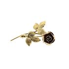 Image 6 of 8-karat bicolor brooch; Vintage/antique | Rose