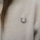 Image 10 of 9 carat brooch with sapphire and diamond; 0.34 ct.