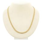 Image 1 of Long gold flat gourmet link necklace