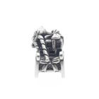 Image 3 of Pandora charm; Silver with gold; Christmas sled