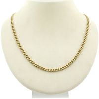 Gold gourmet link chain | 47.5 cm