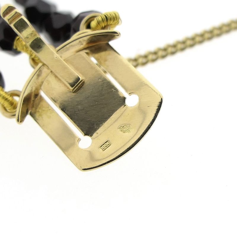 Image 6 of Antique glass bead bracelet with gold clasp