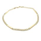 Image 1 of Gold gourmet link bracelet with fantasy | 21 cm