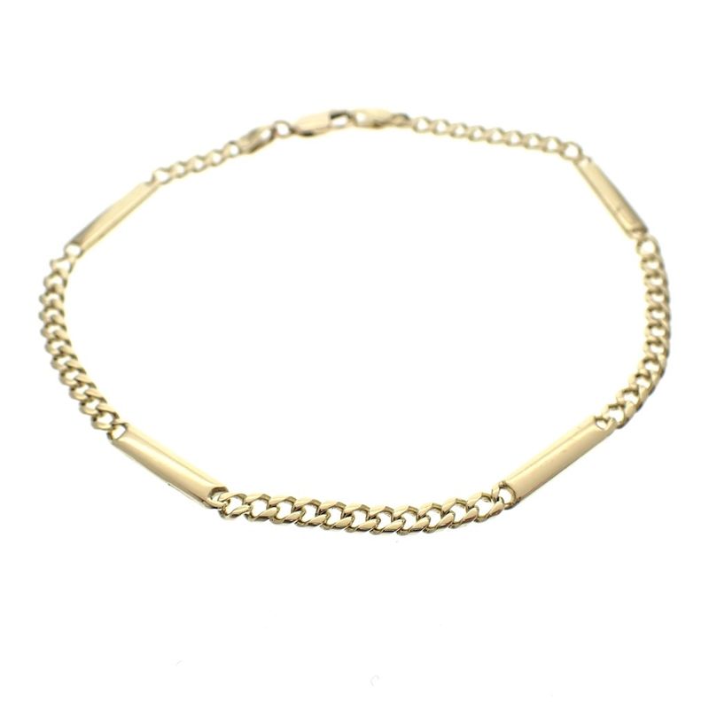 Image 1 of Gold gourmet link bracelet with fantasy | 21 cm